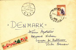 Rhodesia & Nyasaland Cover Sent To Denmark 12-11-1959 Halkaer Pr. Nibe Single Franked - Rhodésie & Nyasaland (1954-1963)