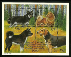 ● SUOMI FINLAND 1989 ֍ CANE Dog Chien ● BF N. 5 Nuovo ** ● Serie Completa ● Cat. ? € ● Lotto N. 121 ● - Blocs-feuillets