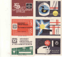 Czech Republic, 6 Matchbox Labels, Instrument And Automation Plants - 15 Years, Soap - Cleanliness - Boites D'allumettes - Etiquettes