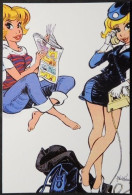 Carte Postale Natacha, Hôtesse De L’air, Aviation, Bande Dessinée (François Walthéry) - Comics