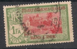 INDE - 1929 - N°YT. 95 - Pondichery 1fa - Oblitéré / Used - Usati