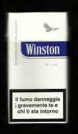 Tabacco Pacchetto Di Sigarette Italia - Winston Blue Da 20 Pezzi N.01 - Vuoto - Sigarettenkokers (leeg)