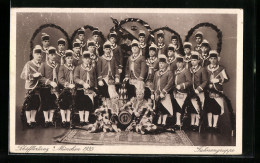 AK München, Fahnengruppe Beim Schäfflertanz 1935  - Dance