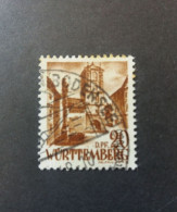 GERMANY ALLEMAGNE DEUTSCHES OCCUPAZIONE INTERALLEATA WURTEMBERG 1948 SOGGETTI VARI 'CAT. YVERT N.19 - Württemberg