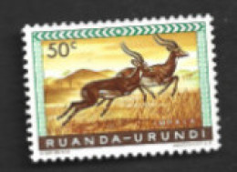 RUANDA-URUNDI  -  SG 206 -   1959   ANIMALS: IMPALA  - UNUSED * - Nuovi