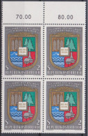 1972 , Mi 1401 ** (5) -  4er Block Postfrisch - 100 Jahre Hochschule Für Bodenkultur - Briefe U. Dokumente