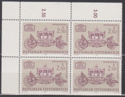 1972 , Mi 1408 ** (1) -  4er Block Postfrisch - Kunstschätze Aus Der Wagenburg - Covers & Documents