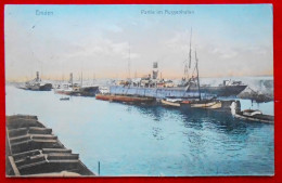 CPA Couleur 1910 Emden, Partie Im Aussenhafen. Herzliche Gluckwünsche Zum Neuen Jahre. Allemagne - Emden