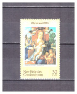 NOUVELLES  HEBRIDES     N °  547   .  30   FNH   NOEL   .  NEUF    **  . SUPERBE  . - Neufs