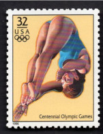 204359001  1996 (XX) SCOTT 3068D POSTFRIS MINT NEVER HINGED - OLYMPIC GAMES - WOMEN S DIVING - Neufs