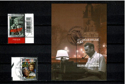 2003 3167/68 & BL103 (3169)  Postfris Met 1édag  Stempel : HEEL MOOI ! MNH Avec Cachet 1er Jour “George Simenon” - Unused Stamps