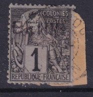 Bénin  N° 1 Oblitéré Sur Fragment, Une Dent Courte En Bas - Used Stamps