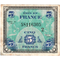 France, 5 Francs, 1944, 58116305, TB, Fayette:17.02, KM:115a - 1944 Flag/France