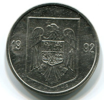 5 LEI 1992 ROMANIA UNC Eagle Coat Of Arms V.G Mark Coin #W11306.U.A - Romania