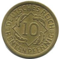 10 RENTENPFENNIG 1924 A GERMANY Coin #AD580.9.U.A - 10 Rentenpfennig & 10 Reichspfennig