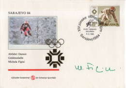 Jugoslavija Yugoslavia 1984 FDC Winter Olympic Games, Sarajevo, Skiing, Michela Figini, Gold Medal - FDC