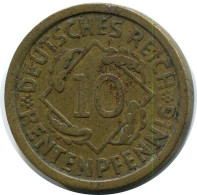 10 RENTENPFENNIG 1924 A ALLEMAGNE Pièce GERMANY #AX565.F.A - 10 Rentenpfennig & 10 Reichspfennig