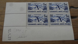 France Coin Daté N 334 Chamonix Mont Blanc Du 12.1.1937 ,  ** MNH Neufs Sans Charnière ............ P5A - 1950-1959