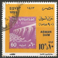 Egypt - 1992 -  The 90th Anniversary Of Aswan Dam - USED. ( D ) ( Condition As Per Scan ) ( OL 04/08/2019 ) - Usati
