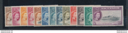 1956 Ascension, Stanley Gibbons N. 57/69 - Serie Di 13 Valori - MLH* - Andere & Zonder Classificatie