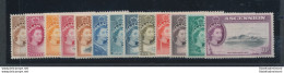 1956 Ascension, Stanley Gibbons N. 57/69 - Serie Di 13 Valori - MLH* - Altri & Non Classificati