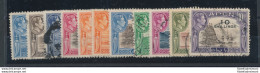 1951 ADEN, Stanley Gibbons N. 36/46, Serie Completa - Usata - Other & Unclassified