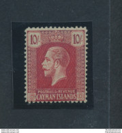 1921 CAYMAN ISLANDS, Stanley Gibbons N. 67 - 10 Scellini Carminio E Grigio - Giorgio V - MLH* - Other & Unclassified