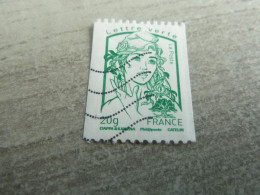 Type Marianne De Ciappa Et Kawena Et La Jeunesse - Tvp 20 G. - Yt 4778 - Vert émeraude - Oblitéré - Année 2013 - - 2013-2018 Marianne Of Ciappa-Kawena