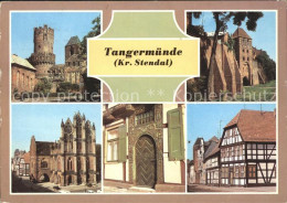 72120430 Tangermuende Neustaedter Tor Stadtmauer Mit Rosspforte Kirchstrasse Tan - Tangermünde