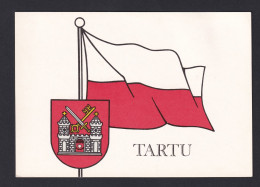 Estonia, Tartu. Flag And Blazon. - Estonie