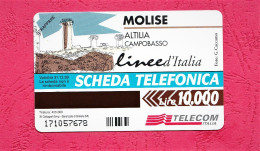 Italia, Italy- New Prepaid Phone Card- Nuova- LINEE D'ITALIA MOLISE- 10000L- Ed. Celograf- Ex. 31.12.99 - Públicas Figuración Ordinaria