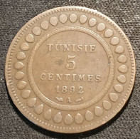 TUNISIE - TUNISIA - 5 CENTIMES 1892 ( 1309 ) - KM 221 - Ali - Protectorat Français - Tunisie