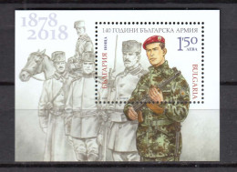 Bulgaria 2018 - 140 Years Of The Bulgarian Army, Mi-Nr. Block 456, MNH** - Neufs