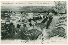 82 - B16290CPA - VALENCE D'AGEN - Place De La Liberte, Vue Panoramique -  Carte Pionniere - Bon état - TARN-ET-GARONNE - Valence