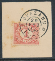 Grootrondstempel Ovezand 1912 - Postal History