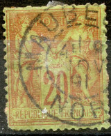 France,1876,YT#95,Sage U/N , 20 C.,cancell,as Scan - 1898-1900 Sage (Type III)