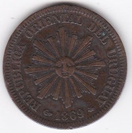 Uruguay 2 Centesimos 1869 A Paris, En Cuivre , KM# 12, - Uruguay