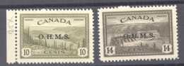 Canada  -  Service  :  Yv  4-5  ** - Overprinted