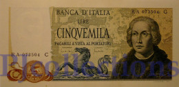 ITALIA - ITALY 5000 LIRE 1971 PICK 102a AUNC - 5.000 Lire