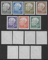 Germany BRD 1957 Th.Heuss Mi N.259-265 Complete Set MNH ** - Neufs
