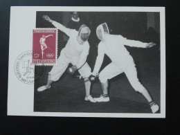 Carte Maximum Card Escrime Fencing Luxembourg 1985 - Cartoline Maximum