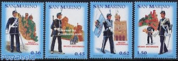 San Marino 2005 Military Corps 4v, Mint NH, History - Various - Militarism - Uniforms - Unused Stamps