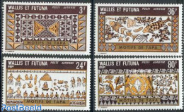 Wallis & Futuna 1975 Tapa Textiles 4v, Mint NH, Various - Textiles - Tessili