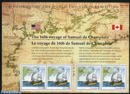 United States Of America 2006 Samuel De Champlain S/s (joint & Same Issue USA), Mint NH, History - Transport - Various.. - Ungebraucht