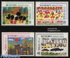 United Arab Emirates 1995 Children Drawings 4v, Mint NH, Art - Children Drawings - Autres & Non Classés