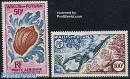 Wallis & Futuna 1962 Shell, Diving 2v, Mint NH, Nature - Sport - Diving - Duiken