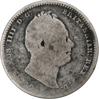 Royaume-Uni, George IV, Shilling, 1836, Londres, Argent, B+, KM:713 - I. 1 Shilling