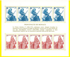 MONACO 1985 Sheet Europa Prince Antoine I J.B. Lully - Foglietto - Ungebraucht