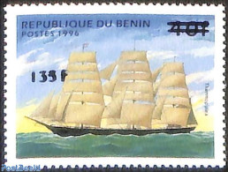 Benin 2000 Sailboat, Overprint, Mint NH, Sport - Transport - Sailing - Ships And Boats - Neufs