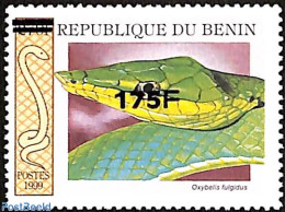 Benin 2005 Snake, Overprint, Mint NH, Nature - Various - Snakes - Errors, Misprints, Plate Flaws - Neufs